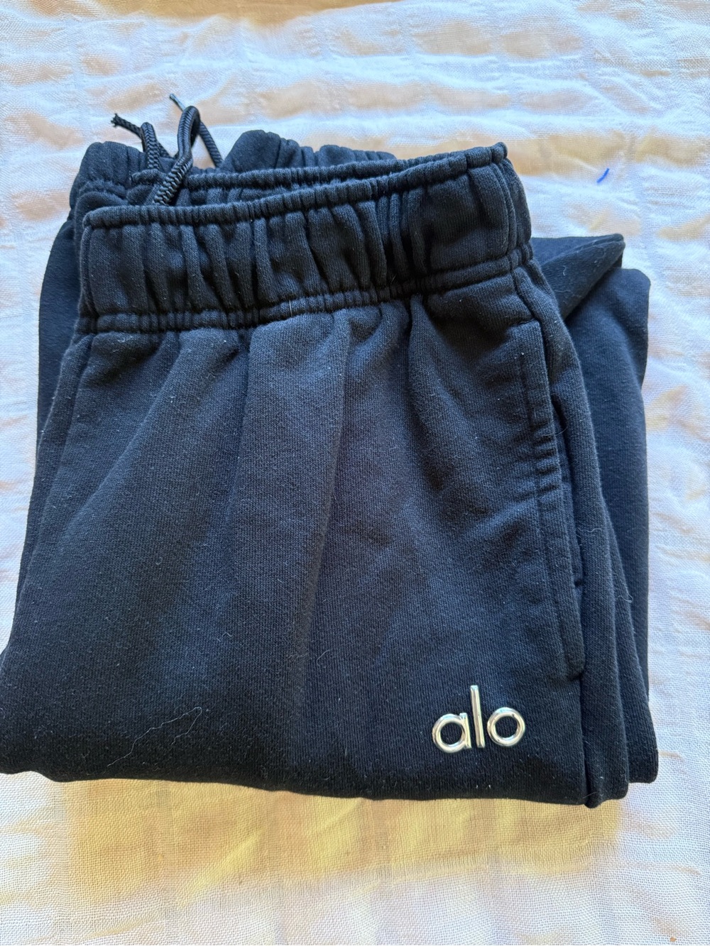 ALO Yoga Black Logo Jogger Pants Sweats Yoga Athletic Pilates